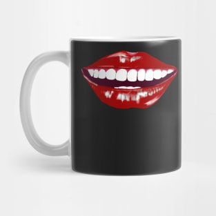 Smiling red lips and white teeth Mug